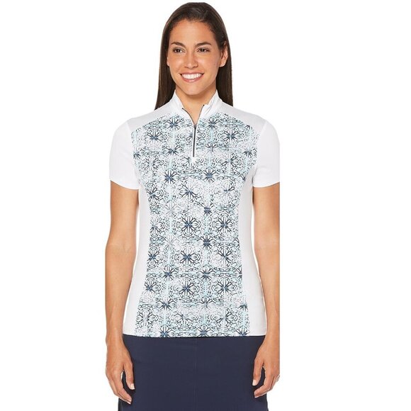 Callaway Tops - NEW Callaway Women's Ventilated Kaleidoscope Mock Short Sleeve Golf Polo Shirt
